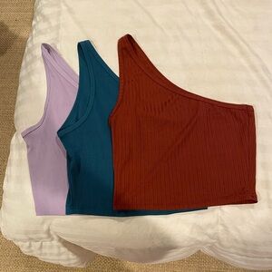 One Shoulder Crop Tops